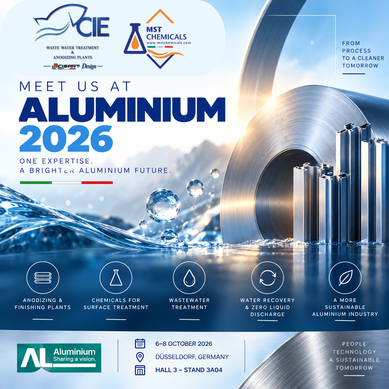 CIE aluminium surface treatment solutions at ALUMINIUM 2026 Düsseldorf
